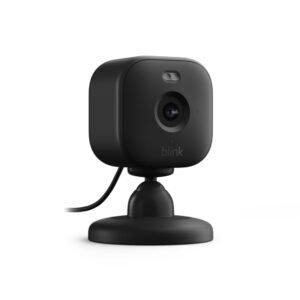 Blink Mini 2 [Newest Model] - Indoor/outdoor plug-in security camera (outdoor adapter sold separately) with motion detection, built-in spotlight - 1 camera system (Black)