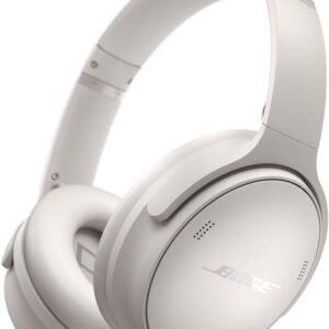 Bose QuietComfort Bluetooth Headphones, Wireless Headphones, Over Ear Noise Cancelling Headphones with Mic, Up To 24 Hours of Battery Life, White Smoke