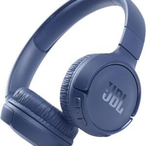 JBL Tune 510BT - Bluetooth headphones with up to 40 hours battery, microphone for call, foldable and comfortable, Android and iOs compatible (Blue)